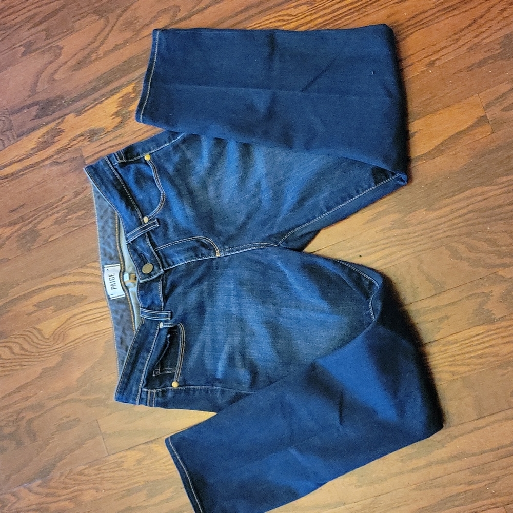 Paige Skyline Skinny stretch ankle jean dark wash classic 5 pocket style 29 EUC…